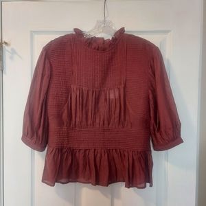 Beautiful cranberry colored top - Size S - NWT